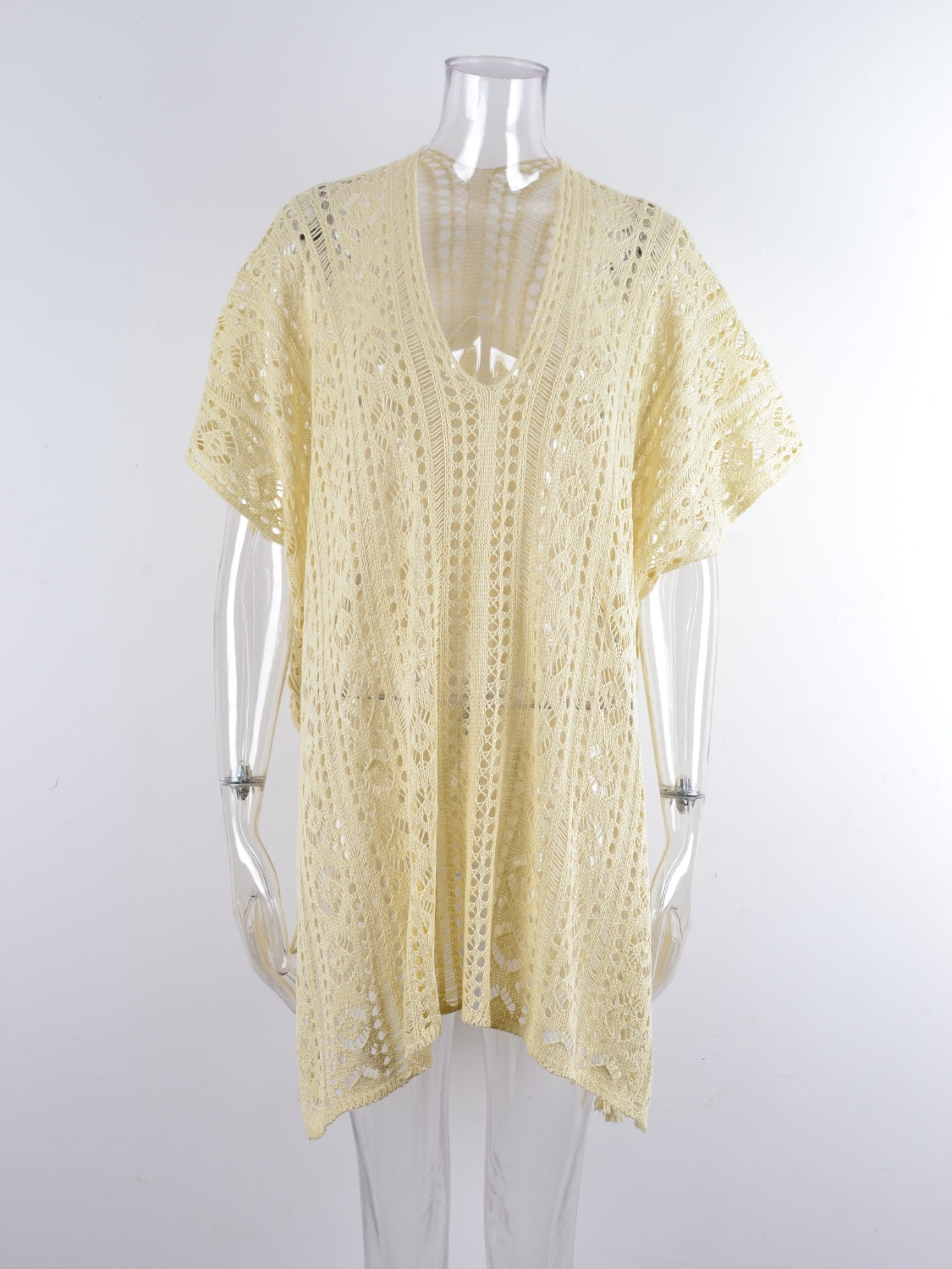 Cutout V-Neck Cover-Up with Tassel 12 colors to choose from